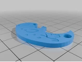 Byr sarılma su samuru - anahtarlık kolye (Plastik Aparattır!!!) 3D - 4