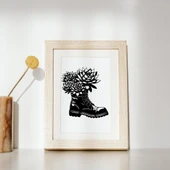 Byr Bir ayakkabı duvarı veya masa dekorasyonunda Houseleek / sempervivum (Plastik Aparattır!!!) 3D - 5
