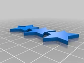 Byr Küpe Yıldızı üç büyük halka (Plastik Aparattır!!!) 3D - 3