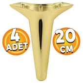 Aspen Lüks Mobilya Kanepe Koltuk Tv Ünitesi Konsol Ayağı Ayakları 20 Cm Gold Altın Plastik 4 Adet - 1