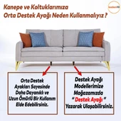 Aspen Lüks Mobilya Kanepe Koltuk Tv Ünitesi Konsol Ayağı Ayakları 20 Cm Gold Altın Plastik 4 Adet - 5