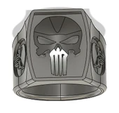 Byr Yüzük Cezalandırıcı Kafatası Kafatası (Sadece Plastik Aparattır!!!) 3D thumbnail 3