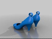 Byr Barbie Ayakkabı Küpeleri (Plastik Aparattır!!!) 3D - 1