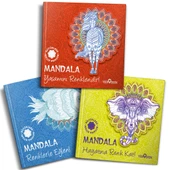 Mandala Büyükler Için Boyama Seti - 3 Kitap - 1