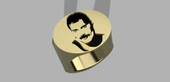 Byr Freddie Mercury Mühür Yüzük 22mm (Plastik Aparattır!!!) 3D thumbnail 3