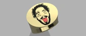 Byr Post Malone Mühür Yüzük 22mm (Plastik Aparattır!!!) 3D thumbnail 3