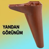 Aspen Lüks Mobilya Kanepe Sehpa TV Ünitesi Koltuk Ayağı 15 cm Kahverengi Ahşap Desenli Baza Ayak (4 ADET) - 6
