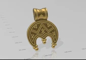 Byr Lunula Viking kolye Celtic hilal ay muska (Sadece Plastik Aparattır!!!) 3D - 2