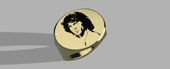Byr Jim Morrison Mühür Yüzük 22mm (Plastik Aparattır!!!) 3D thumbnail 3