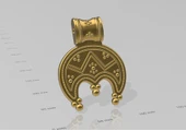 Byr Lunula Viking kolye Celtic hilal ay muska (Sadece Plastik Aparattır!!!) 3D - 1