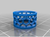 Byr erkek yüzük hexa gümüş döküm (Plastik Aparattır!!!) 3D - 1