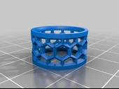 Byr erkek yüzük hexa gümüş döküm (Plastik Aparattır!!!) 3D - 2