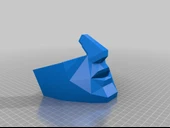 Byr Düşük Poli Yarım Yüz Maskesi (Sadece Plastik Aparattır!!!) 3D - 4