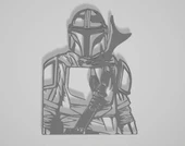 Byr Mandalor duvar sanatı (Sadece Plastik Aparattır!!!) 3D - 1