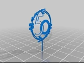 Byr 50 yıldönümü kek topper (Plastik Aparattır!!!) 3D - 2