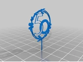 Byr 50 yıldönümü kek topper (Plastik Aparattır!!!) 3D - 1