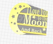 Byr Seni Aya ve Arka Düğün Tabelası'na Kadar Seviyorum (Sadece Plastik Aparattır!!!) 3D - 4