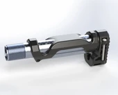 Byr AR!5, Mini Stok, Hafif Minimalist, millspec tamponu (Sadece Plastik Aparattır!!!) 3D - 2