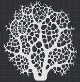 Byr Mercan - Gorgon Deniz Yelpazesi 2d Duvar Tablosu (Sadece Plastik Aparattır!!!) 3D thumbnail 2