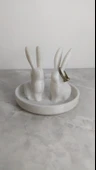 Byr Tavşan Yüzük Tutucu Çift Tavşan (Sadece Plastik Aparattır!!!) 3D thumbnail 2
