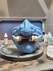 Byr Oni Yarım Maske (Sadece Plastik Aparattır!!!) 3D thumbnail 4