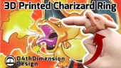 Byr Charizard Yüzüğü - Pokémon'dan - 3D Baskılı Yüzük - 3D Baskı Timelapse (Plastik Aparattır!!!) 3D thumbnail 3