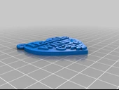 Byr Bakım ile ele alın kalp şeklinde anahtar halkası (Sadece Plastik Aparattır!!!) 3D thumbnail 2