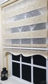 Zebra Stor Perde Sarı Sarmaşık Desen Altın Simli  Etek Dilimli STB9300 V 02  Sarı 140 x 200 - 2