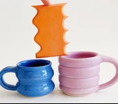 Byr İki Taraflı Dalgalı Çömlekçilik Kaburga (Sadece Plastik Aparattır!!!) 3D - 2