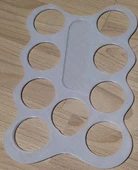 Byr Süt şişesi kapaklarından yapılmış çıkarılabilir haznelere sahip Sanatçı Paleti (Sadece Plastik Aparattır!!!) 3D - 3