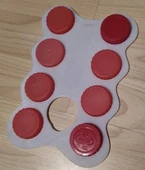 Byr Süt şişesi kapaklarından yapılmış çıkarılabilir haznelere sahip Sanatçı Paleti (Sadece Plastik Aparattır!!!) 3D - 4