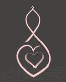 Byr Sevgililer Aşk Kolye (Plastik Aparattır!!!) 3D thumbnail 3