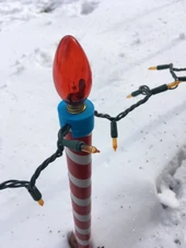 Şeker Kamışı veya Mum kabı, yürüyüş yolu ışıkları (pvc'den) (Plastik Aparattır!!!) - 3