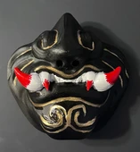 Byr Burun deliği delikli Oni yarım maske (Sadece Plastik Aparattır!!!) 3D thumbnail 4