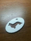 Byr Anahtarlık, Hırka Welsh Corgi (Plastik Aparattır!!!) 3D - 2