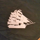 Korsan Gemisi 2D-3D Serbest Duran Sanat - 2 taraflı (Plastik Aparattır!!!) - 5