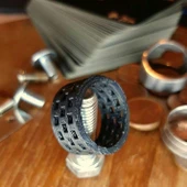 Byr Satranç tahtası desenli yüzük (Plastik Aparattır!!!) 3D thumbnail 4