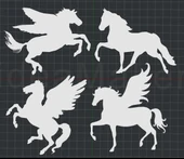 Byr Atlar ve Pegasus 2D Duvar Tablosu (Sadece Plastik Aparattır!!!) 3D thumbnail 2