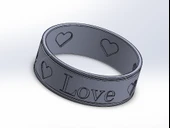 Byr Yüzük Aşk Kalbi (Döndürücü) (Plastik Aparattır!!!) 3D thumbnail 2