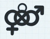 Byr Biseksüel gurur kolyesi (Plastik Aparattır!!!) 3D thumbnail 1