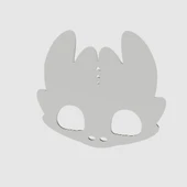 Byr Dişsiz ejderha maske şablonu (Sadece Plastik Aparattır!!!) 3D thumbnail 1