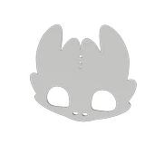 Byr Dişsiz ejderha maske şablonu (Sadece Plastik Aparattır!!!) 3D thumbnail 3