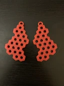 Byr Poligon Desenli Küpe (Sadece Plastik Aparattır!!!) 3D - 1