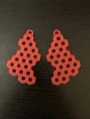 Byr Poligon Desenli Küpe (Sadece Plastik Aparattır!!!) 3D - 2