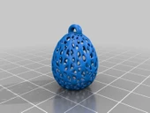 Byr Voronoi Tarzı Paskalya Yumurtası Küpe (Plastik Aparattır!!!) 3D - 1