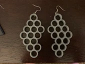 Byr Yüzük Desenli Küpe (Sadece Plastik Aparattır!!!) 3D - 2