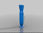 Byr 5,5" Roket Patlatıcı, Çıngıraklı / Ağırlık Tedarik Çizgileyici balıkçılık cazibesi (Sadece Plastik Aparattır!!!) 3D - 3