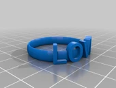 Byr "Aşk" Yüzük (Plastik Aparattır!!!) 3D thumbnail 1