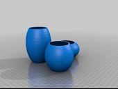 Byr Dekoratif vazo kiti / dekoratif kap seti (Sadece Plastik Aparattır!!!) 3D - 3