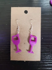 Byr Şarap Kadehi Küpe (Plastik Aparattır!!!) 3D - 5